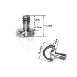 SMALLRIG 1611, Quick Release Fixing Screw 1/4’’ with D-Ring ( 5pcs )